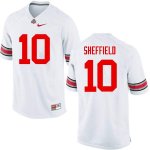 Men's Ohio State Buckeyes #10 Kendall Sheffield White Nike NCAA College Football Jersey April SAX1644BD